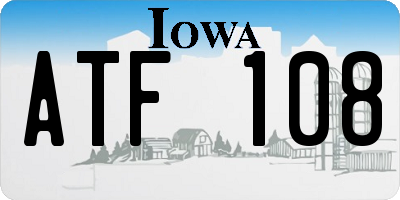 IA license plate ATF108