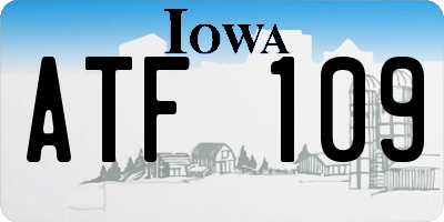 IA license plate ATF109