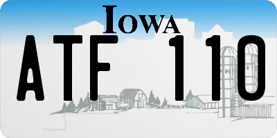 IA license plate ATF110