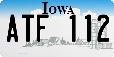 IA license plate ATF112
