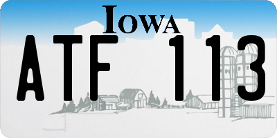 IA license plate ATF113