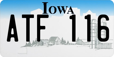 IA license plate ATF116