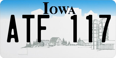 IA license plate ATF117