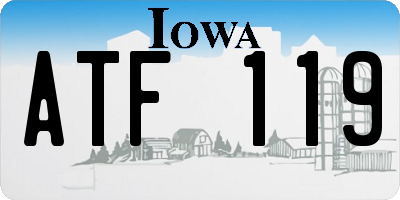 IA license plate ATF119
