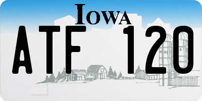 IA license plate ATF120