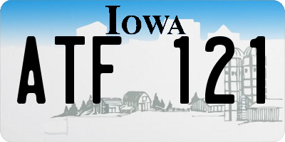 IA license plate ATF121