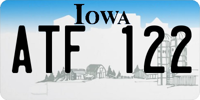 IA license plate ATF122