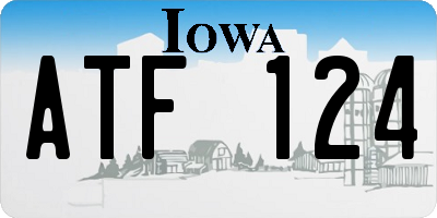 IA license plate ATF124