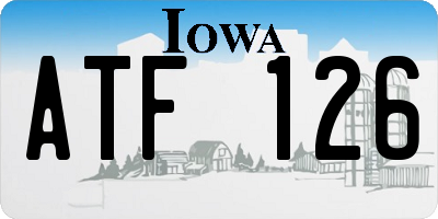 IA license plate ATF126