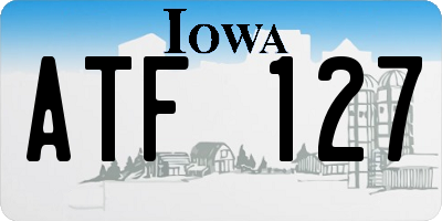 IA license plate ATF127