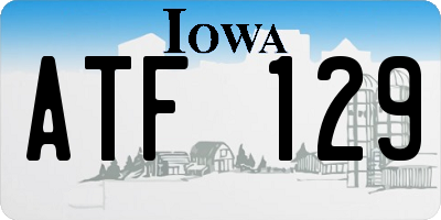 IA license plate ATF129