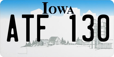 IA license plate ATF130