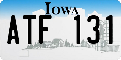 IA license plate ATF131