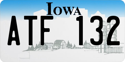 IA license plate ATF132