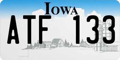 IA license plate ATF133