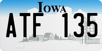 IA license plate ATF135