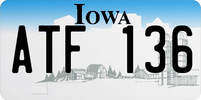 IA license plate ATF136