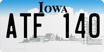IA license plate ATF140