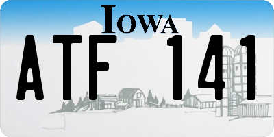 IA license plate ATF141