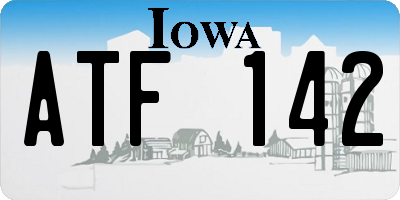 IA license plate ATF142