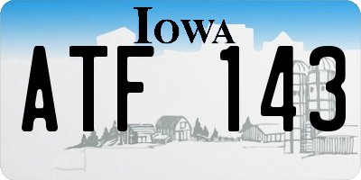 IA license plate ATF143