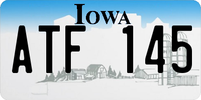 IA license plate ATF145