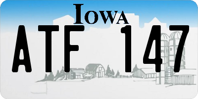 IA license plate ATF147