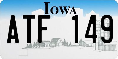 IA license plate ATF149