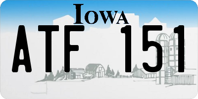 IA license plate ATF151