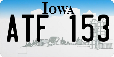 IA license plate ATF153