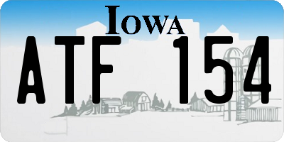 IA license plate ATF154