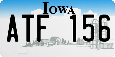 IA license plate ATF156
