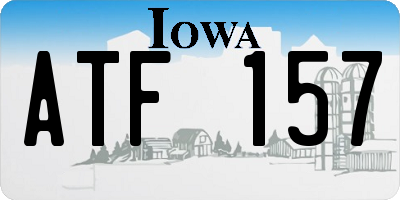 IA license plate ATF157