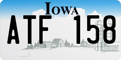 IA license plate ATF158