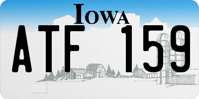 IA license plate ATF159
