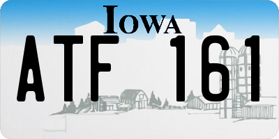 IA license plate ATF161