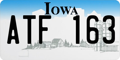 IA license plate ATF163