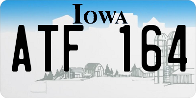 IA license plate ATF164