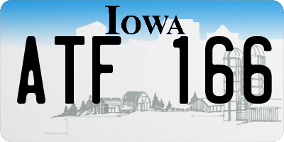IA license plate ATF166