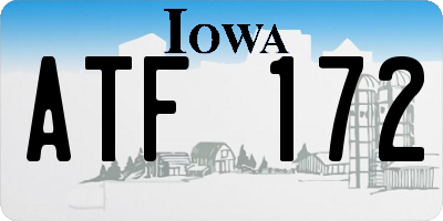 IA license plate ATF172