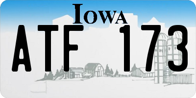 IA license plate ATF173