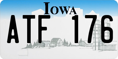 IA license plate ATF176