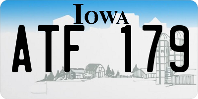 IA license plate ATF179