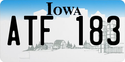 IA license plate ATF183