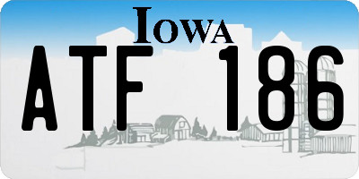 IA license plate ATF186