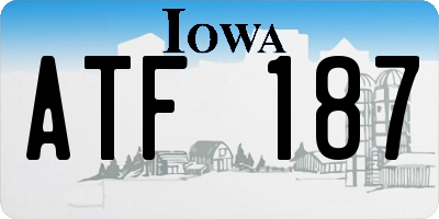 IA license plate ATF187