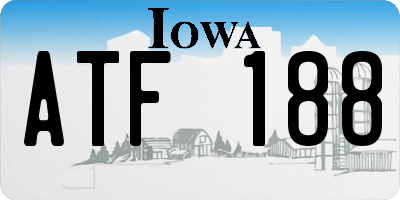 IA license plate ATF188