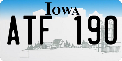 IA license plate ATF190