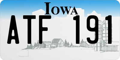 IA license plate ATF191