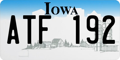 IA license plate ATF192